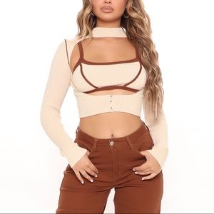2 PC sweater top
